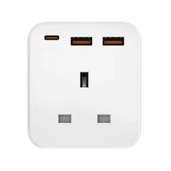 BAZIC GOPORT CUBE, EXTENSION WALL CHARGER WITH BUILT-IN USB OUTPUT - WHITE